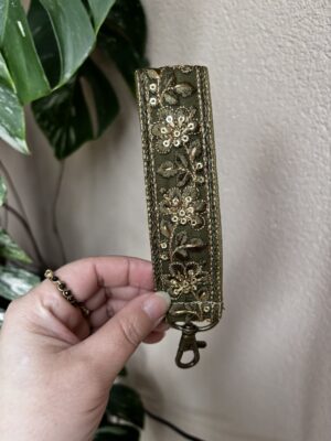 Vintage sleutelhanger Flora in Green