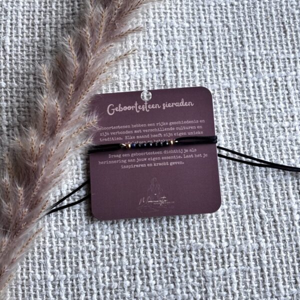 Geboortesteen armband | September - Afbeelding 2
