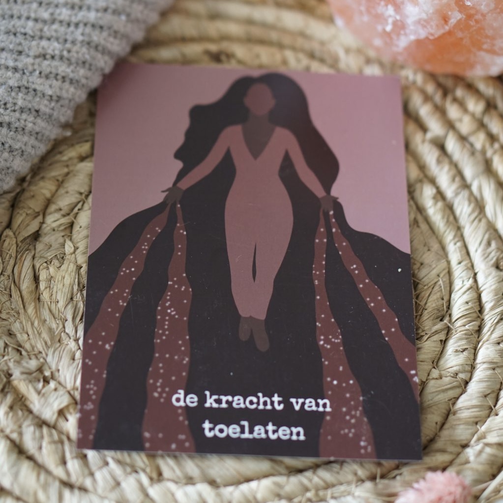 Affirmatie postkaart | De kracht van toelaten