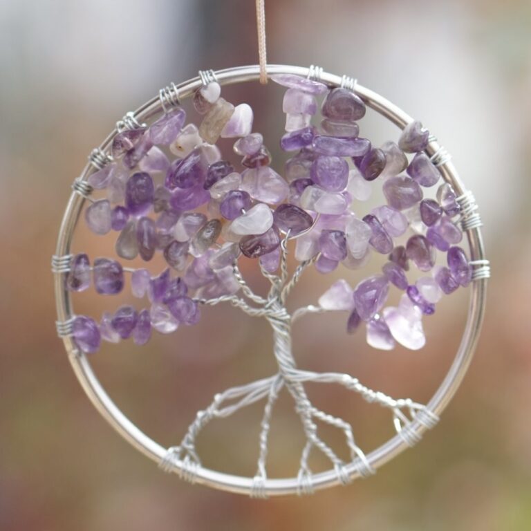 Levensboom hanger amethist