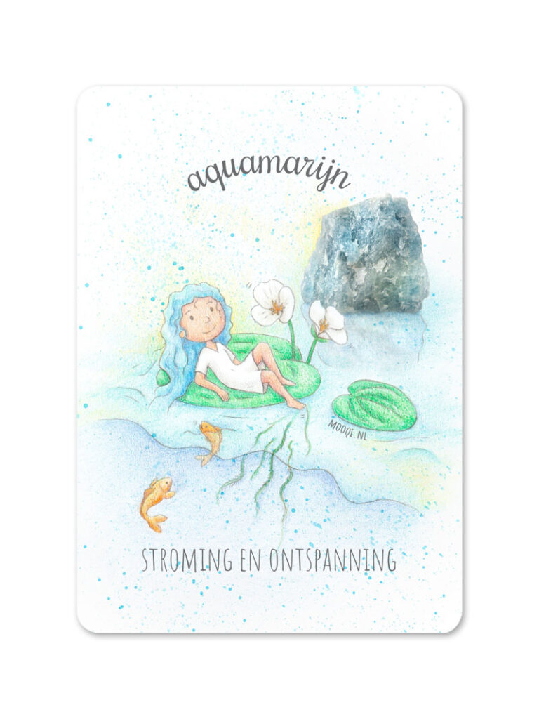 edelsteen minikaart aquamarijn