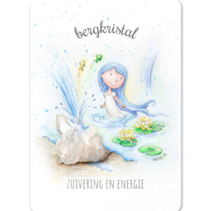 Edelsteen kaartje bergkristal