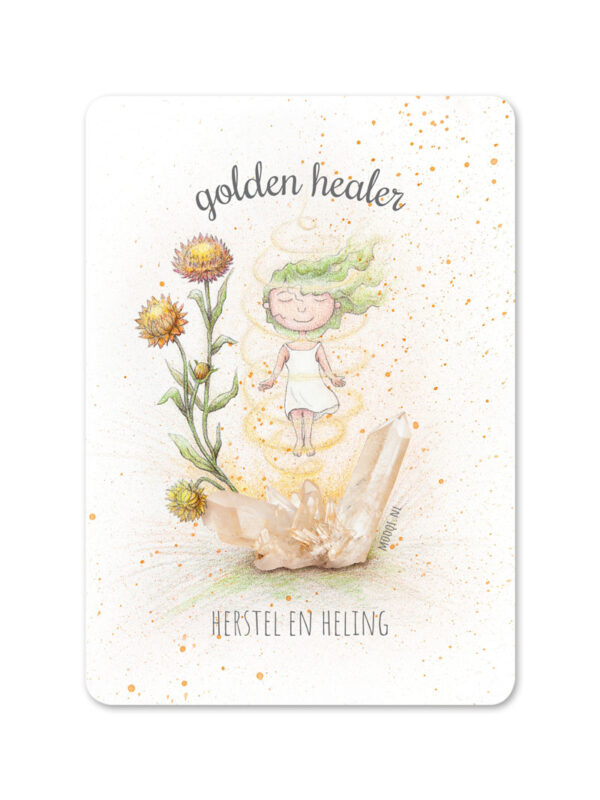 Edelsteen kaartje golden healer