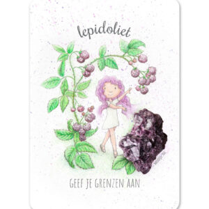 Edelsteen kaartje lepidoliet