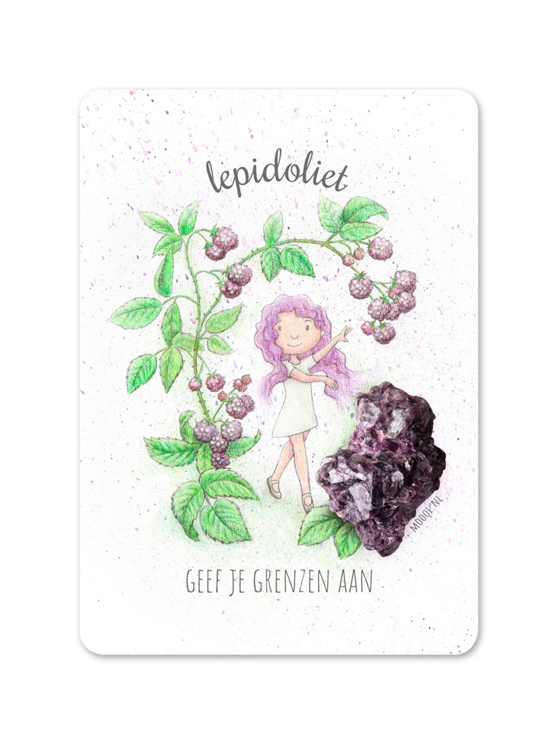 edelsteen minikaart lepidoliet