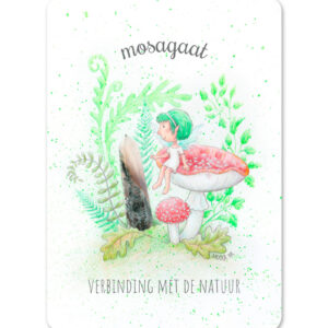 Edelsteen kaartje mosagaat