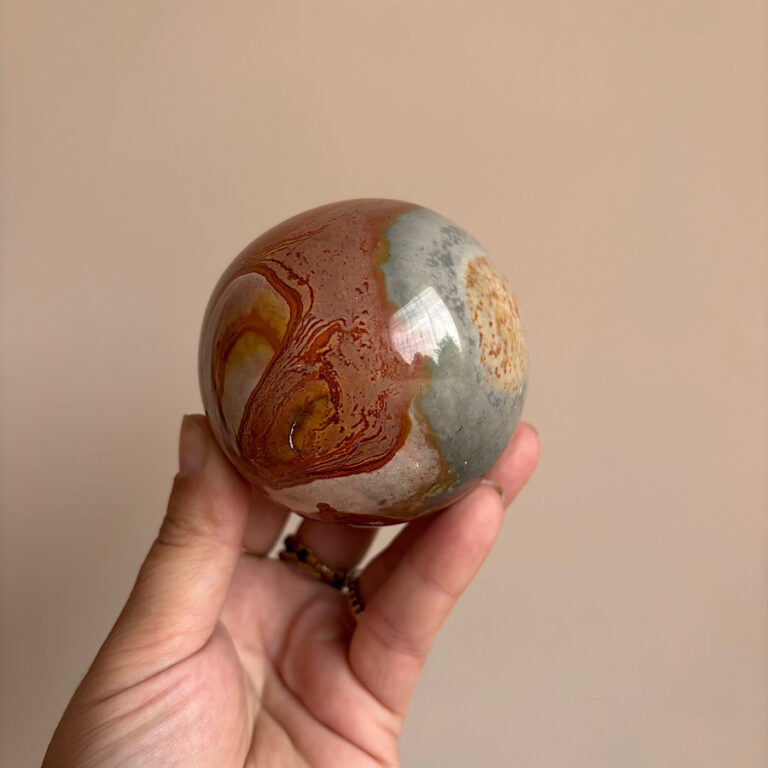 Polychroom jaspis bol | 8,5 cm