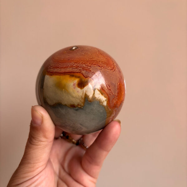 Polychroom jaspis bol 8,5 cm
