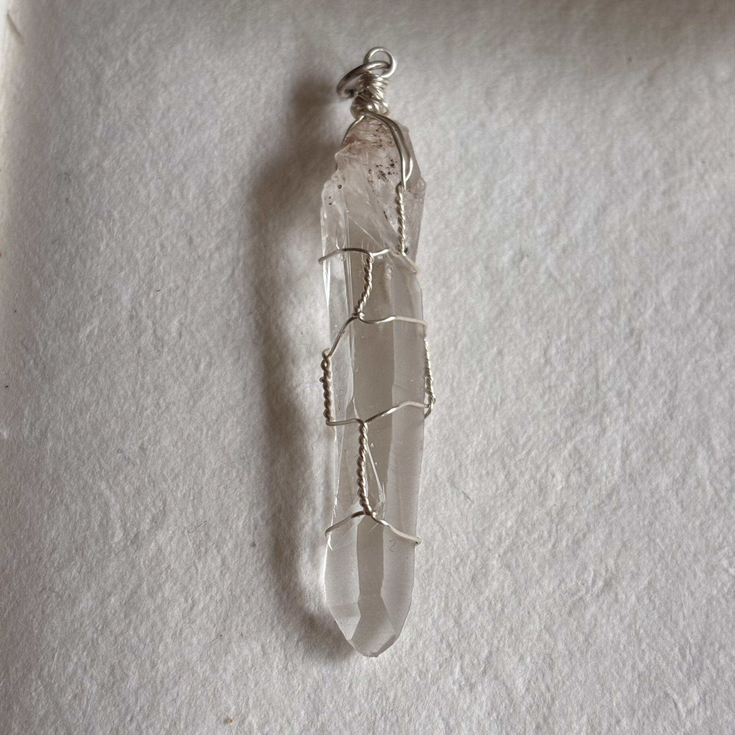 Bergkristal edelsteen hanger 1