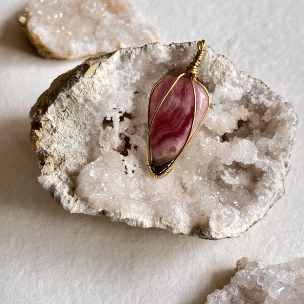 Rhodochrosiet edelsteen hanger