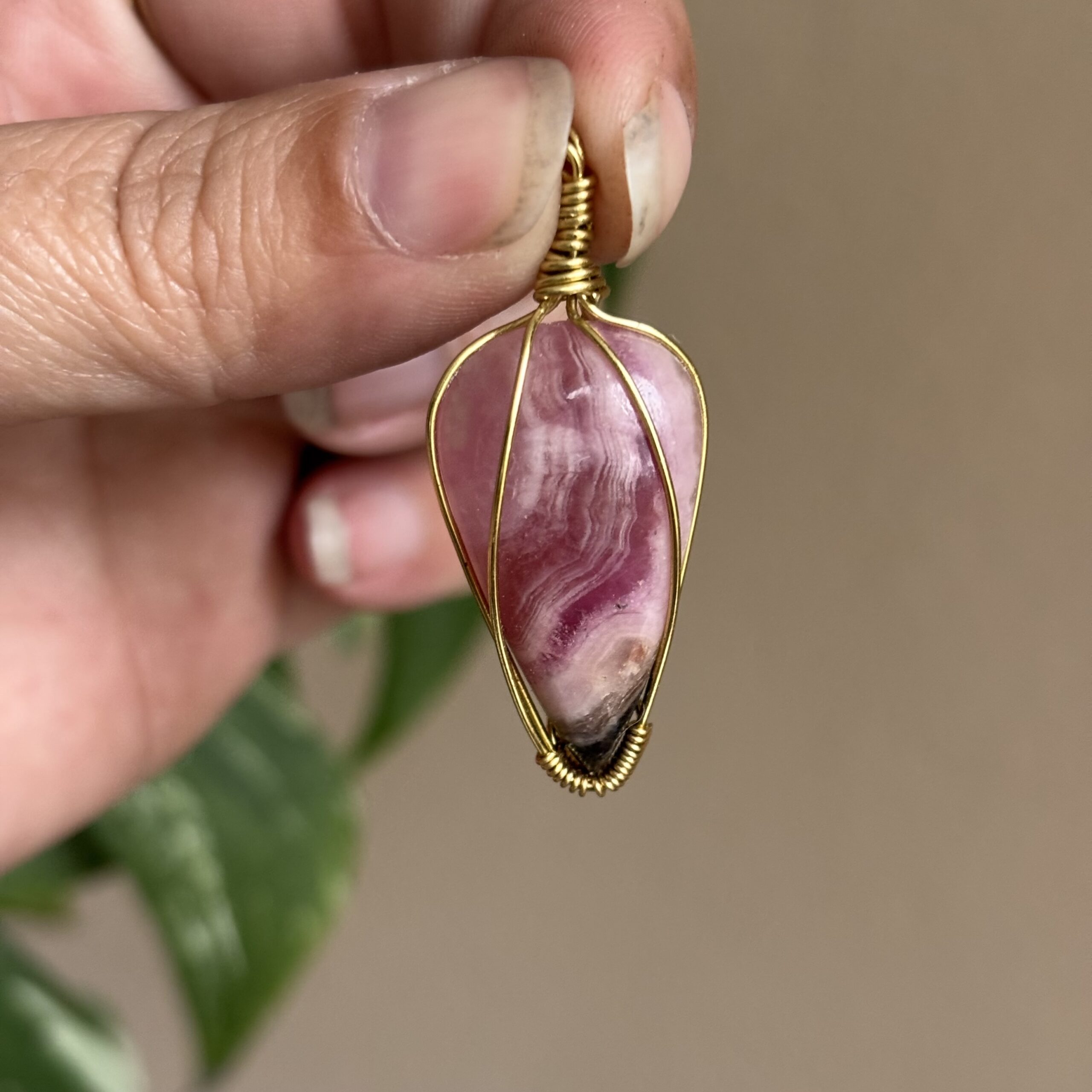 Rhodochrosiet edelsteen hanger