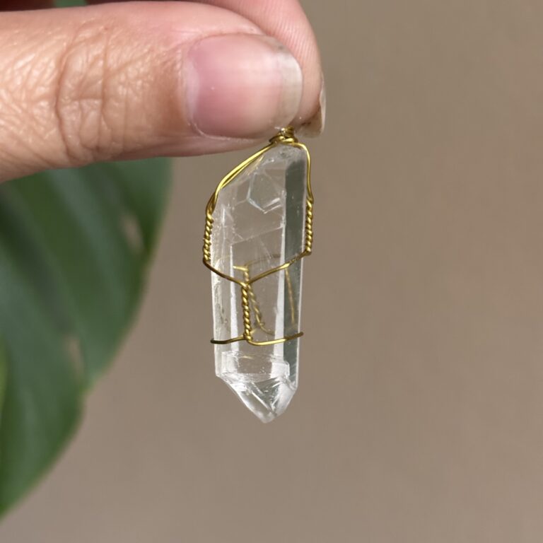 Bergkristal edelsteen hanger 3