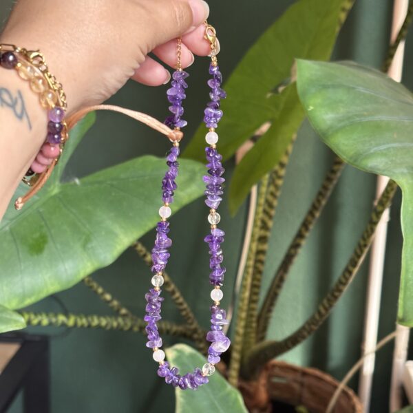 Edelsteen ketting amethist