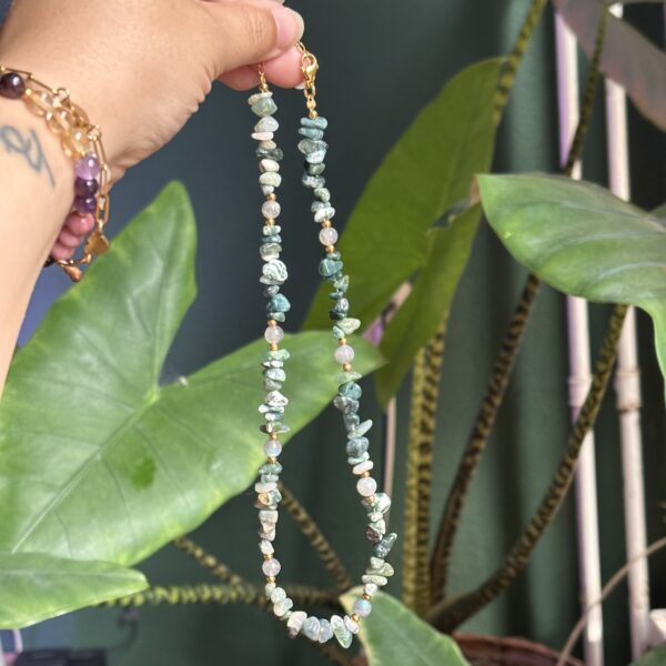 Edelsteen ketting mosagaat