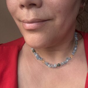 Edelsteen ketting aquamarijn