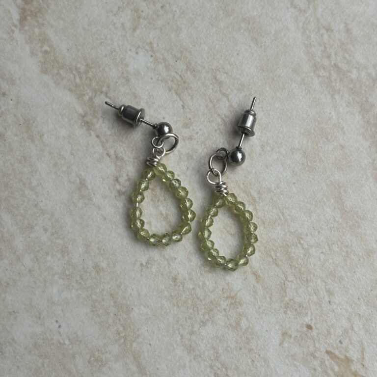 Druppel oorbel | Peridoot