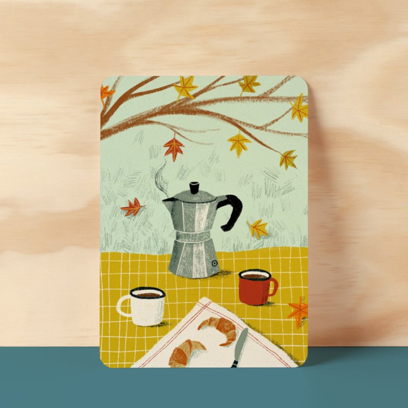 Postkaart Herfstpicnic pre order verwacht 13 okt