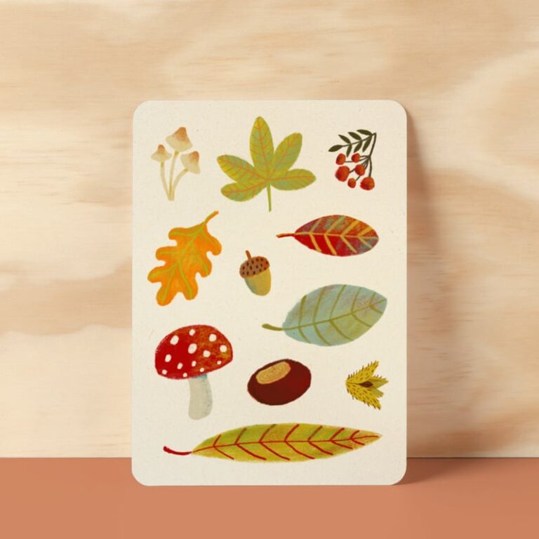 Postkaart Autumn finds