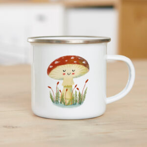 Emaille mok Sweet amanita