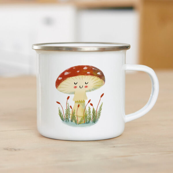 Emaille mok Sweet amanita