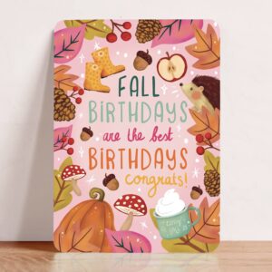 Postkaart Fall birthday are the best birthdays