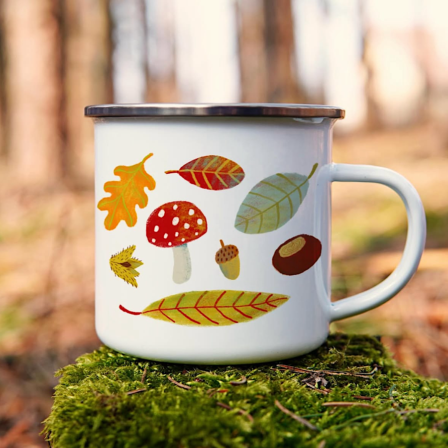 Emaille beker Autumn finds pre order verwacht 13 okt