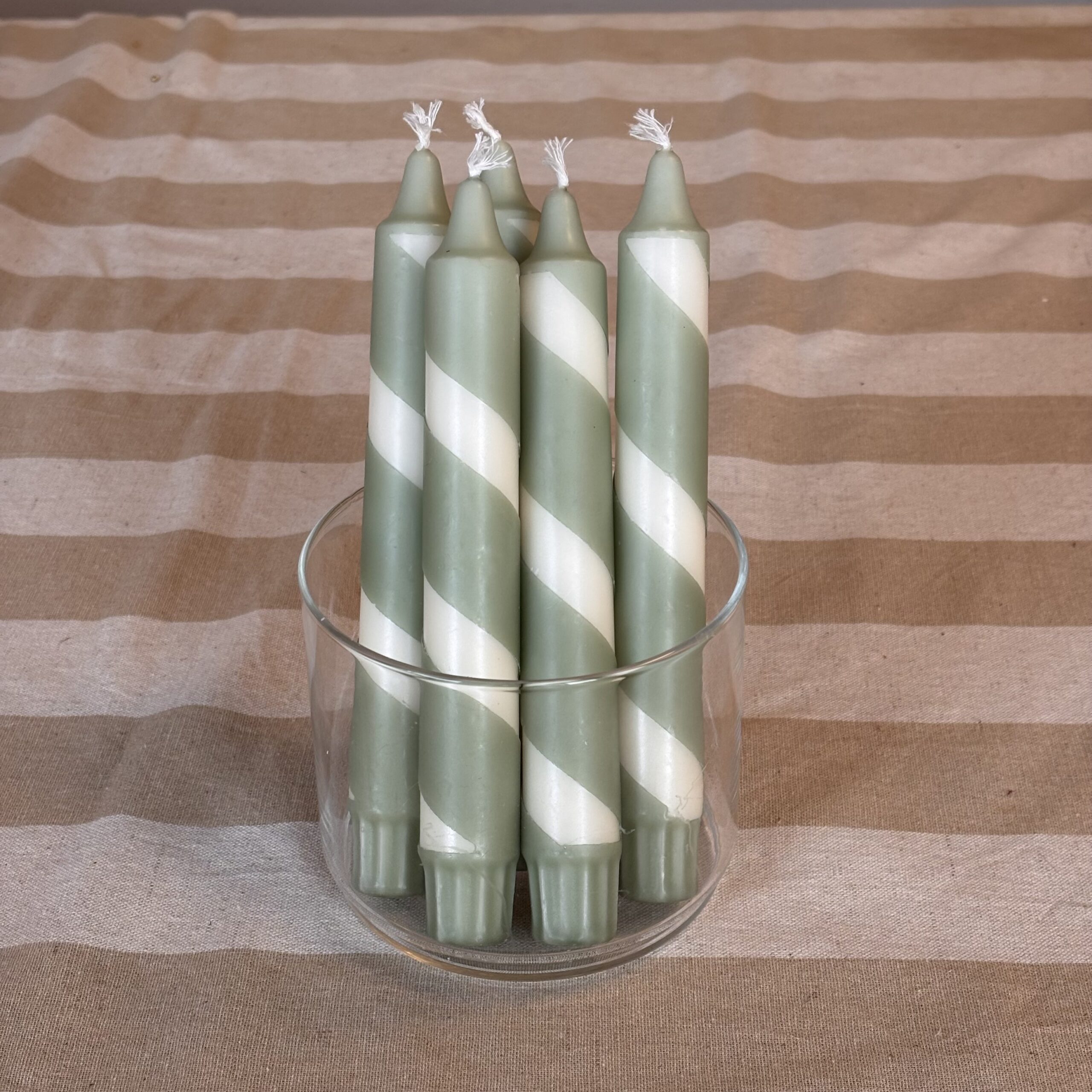 Dinerkaars Swirl beige/groen