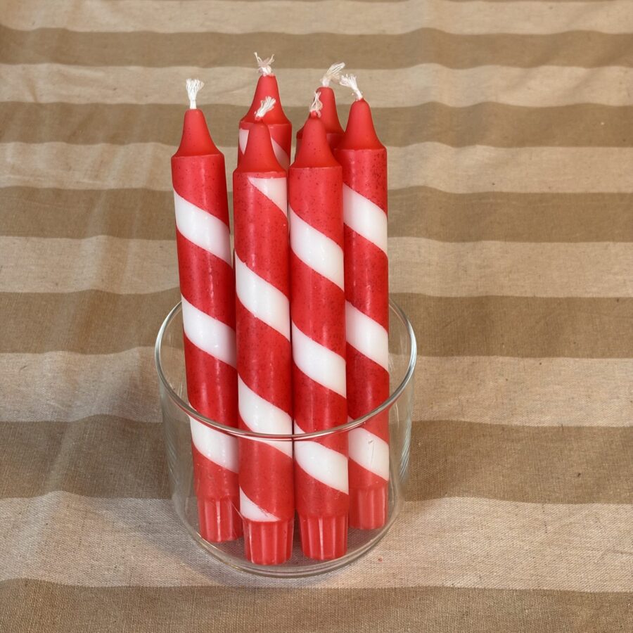 Dinerkaars swirl rood glitter