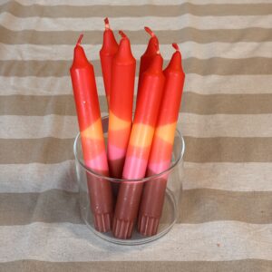 Dinerkaars dip dye bruin/rood