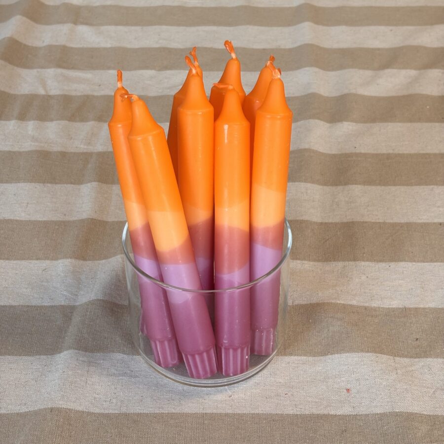Dinerkaars dip dye oranje / paars