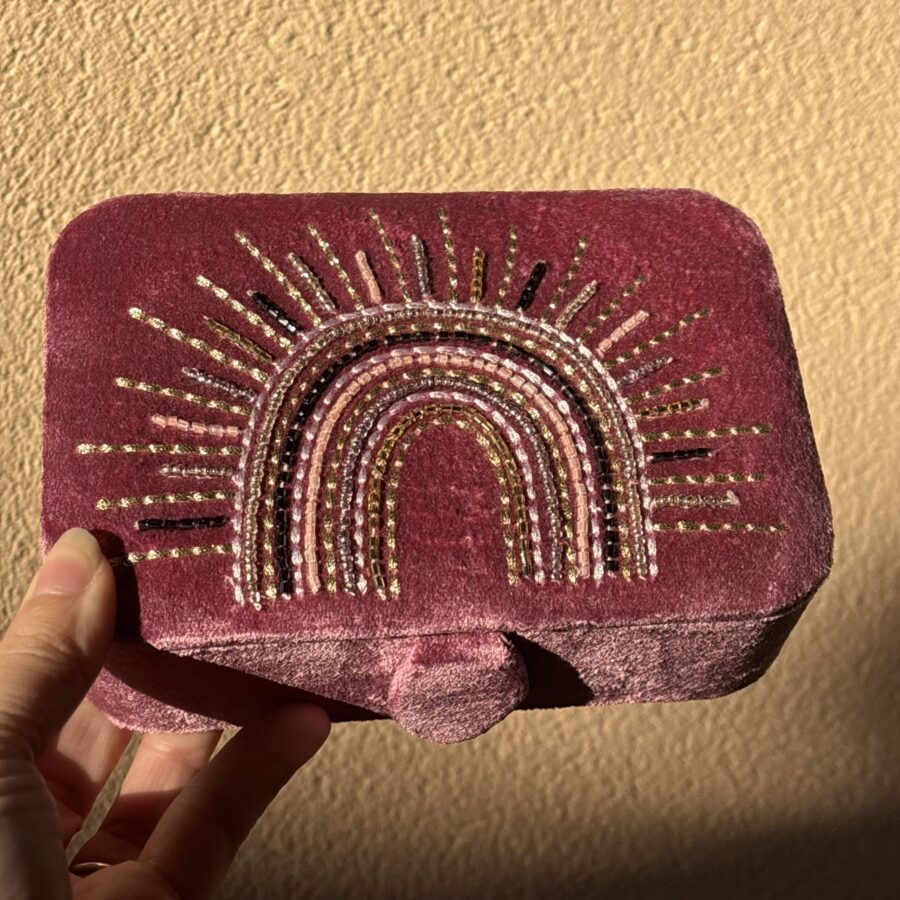 Opbergdoosje paars regenboog