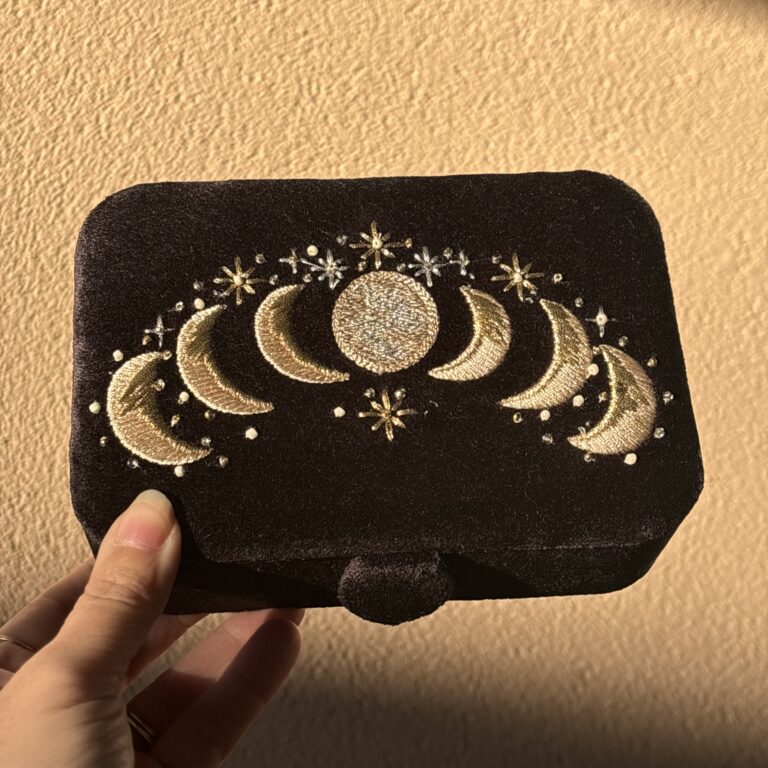 Opbergdoosje zwart maanfase