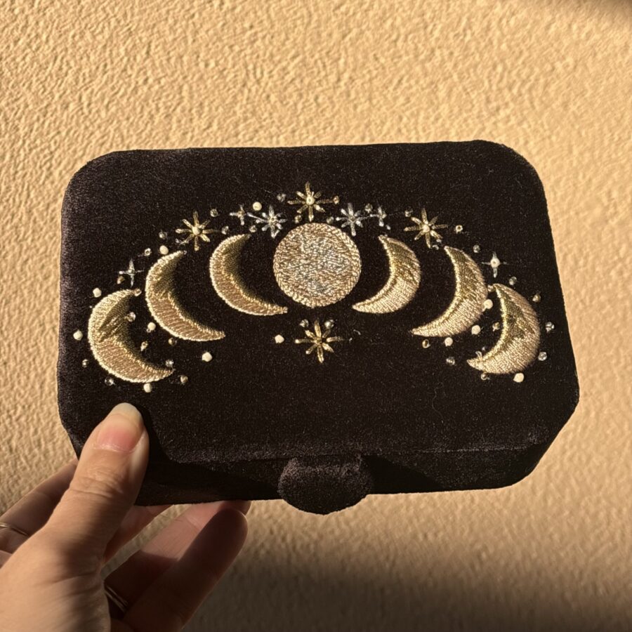 Opbergdoosje zwart maanfase