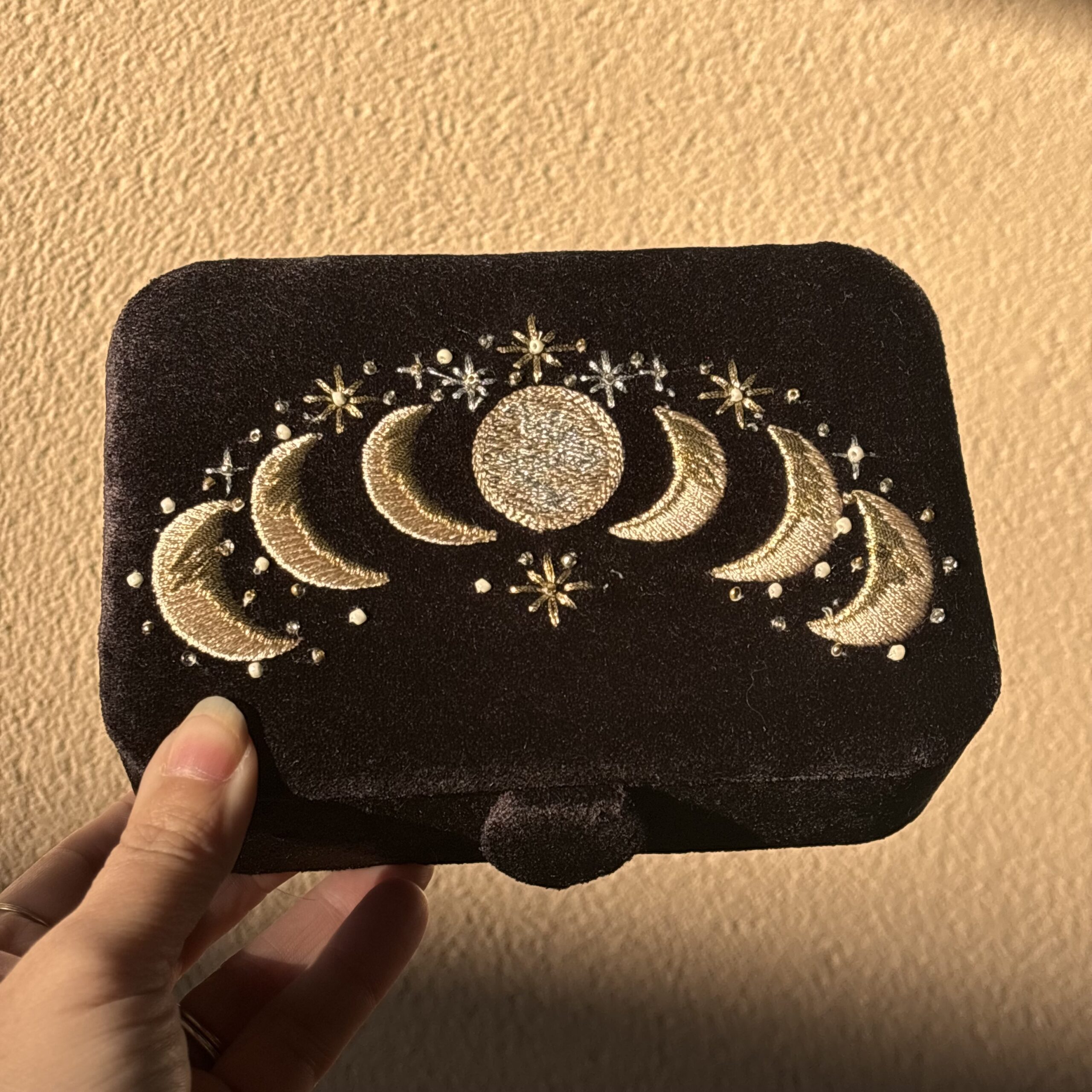 Opbergdoosje zwart maanfase | Pre order