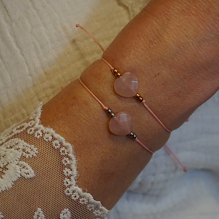 Armband met edelstenen – Ik hou van mij | Rozenkwarts