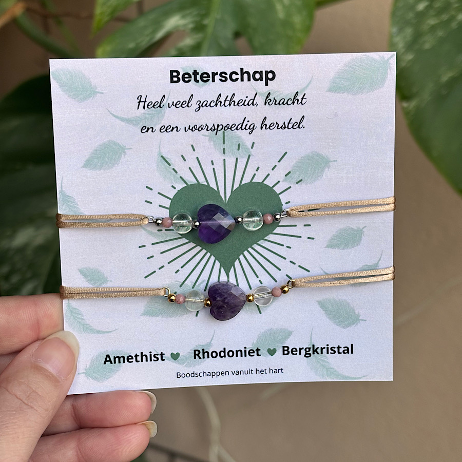 Armband met edelstenen - beterschap