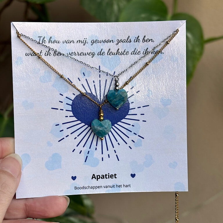 Ketting met edelstenen – Ik hou van mij | Apatiet